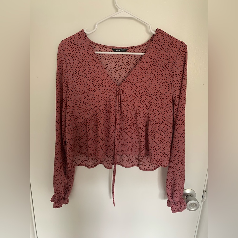 Shein polka dot top